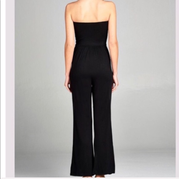 ✨LAST ONE✨Black tube side chic wide leg jumpsuit - Picture 7 of 8